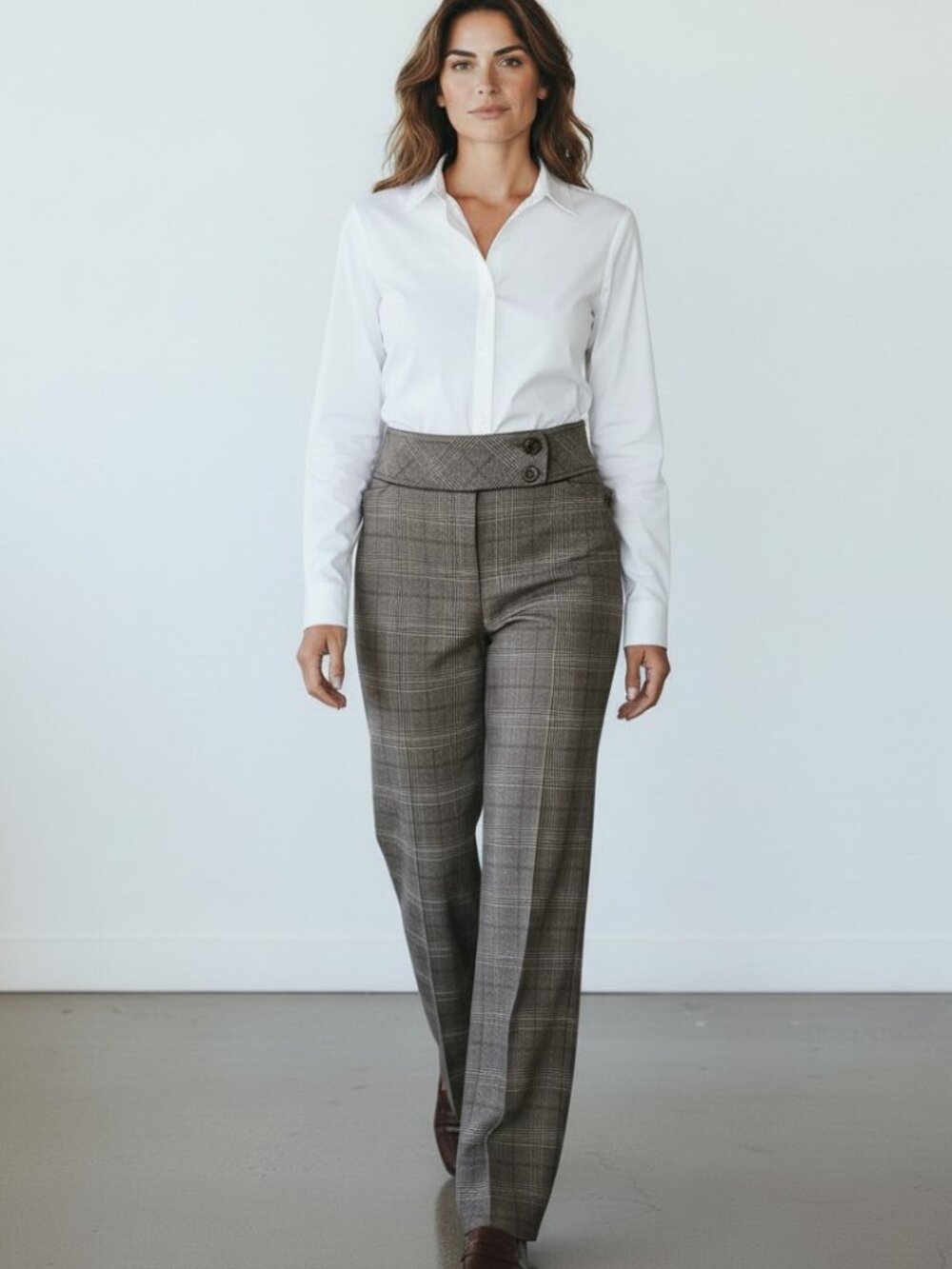 Ann Taylor LOFT Plaid Pant, Brown 6